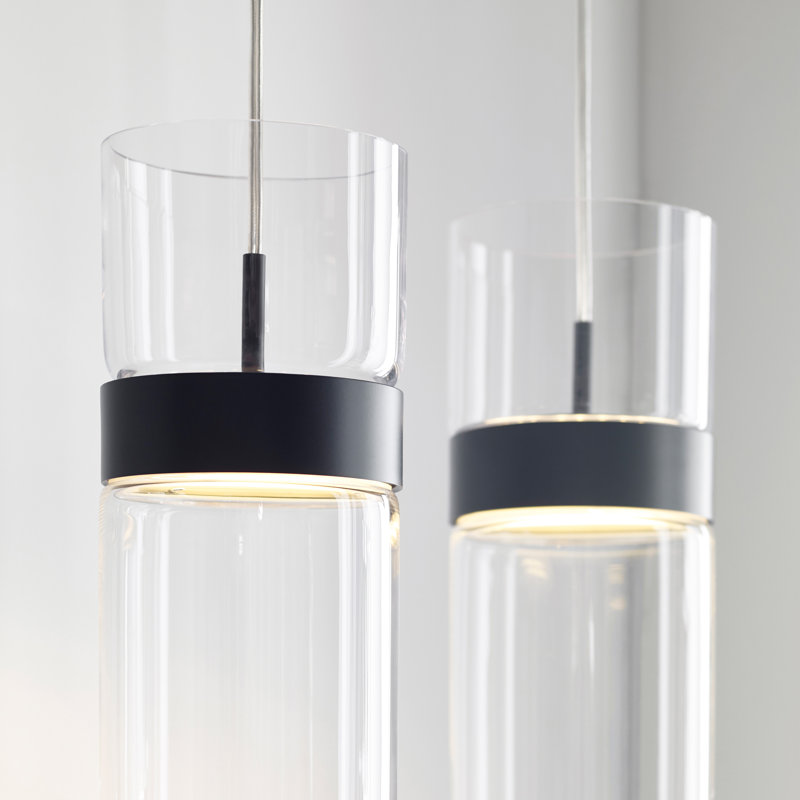 Manette 4 - Light LED Pendant, Clear, Black