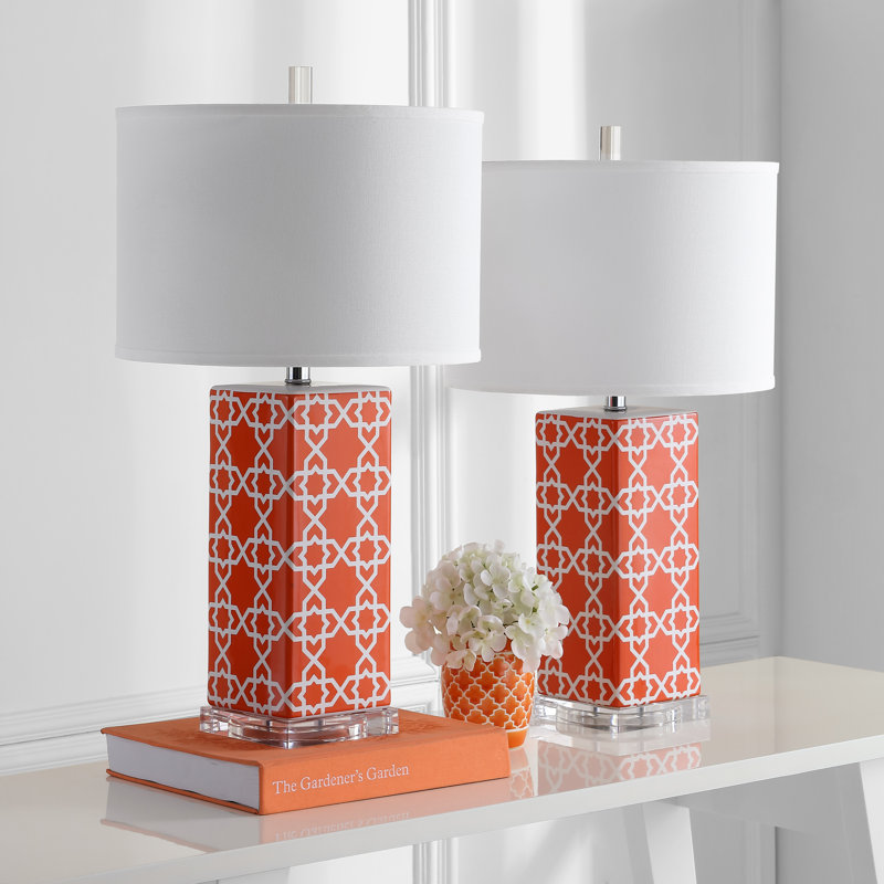 Casale Ceramic Table Lamp, Orange