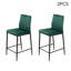 Upholstered Counter Stool with Metal Frame-362465510