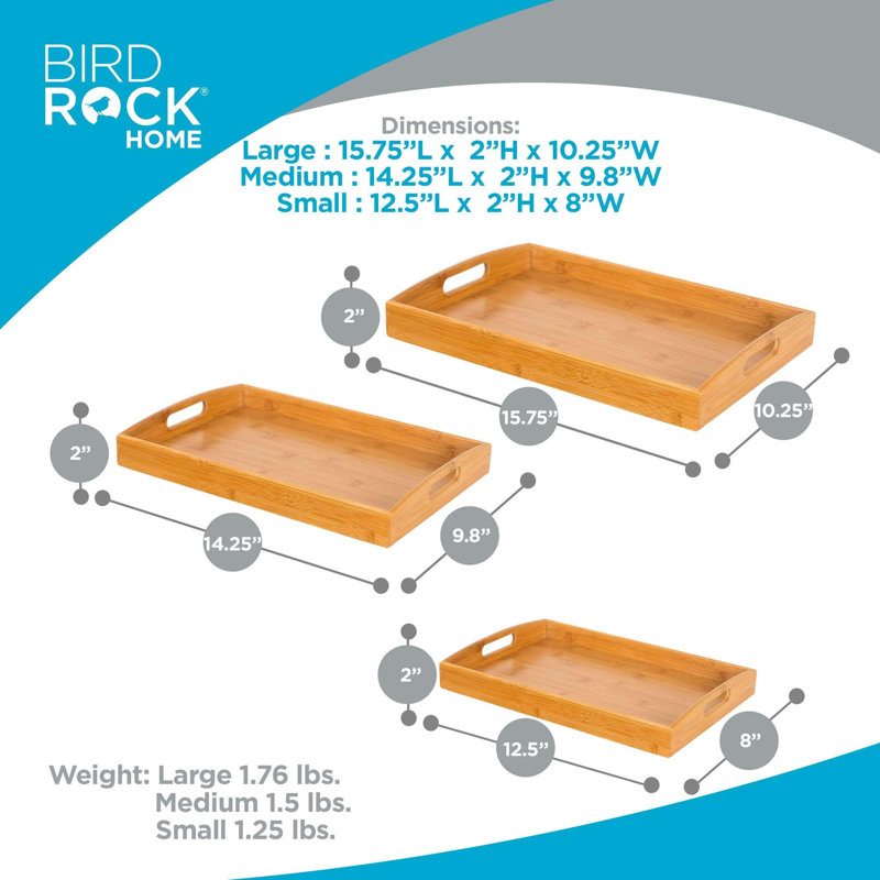Bamboo Tray - Set of 3