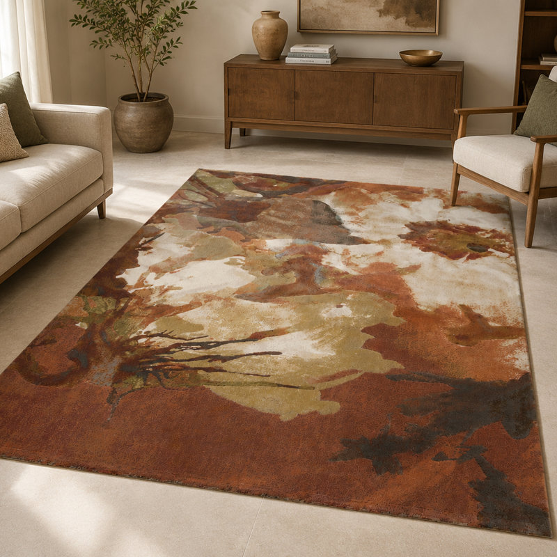 Tapis floral Sophie, Terra, 6 pi 7 po x 9 pi 6 po