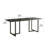 Carbon Steel Dining Table With Lauren Black Gold Stone Surface - Supports Up To 71 Kg