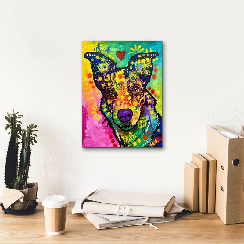 «Whats The Plan» par Dean Russo, art mural sur toile, H 16 po x l 12 po x P 0,75 po