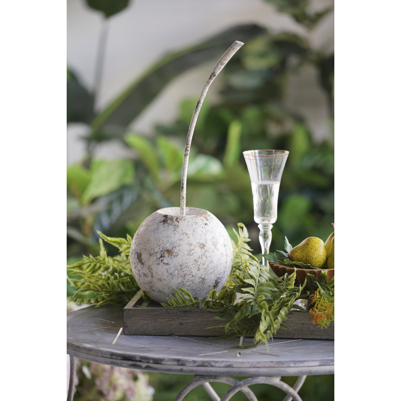 Sculpture en cerisier blanc vieilli D9X23 ", 18,3 po H x 7 po L x 7 po P