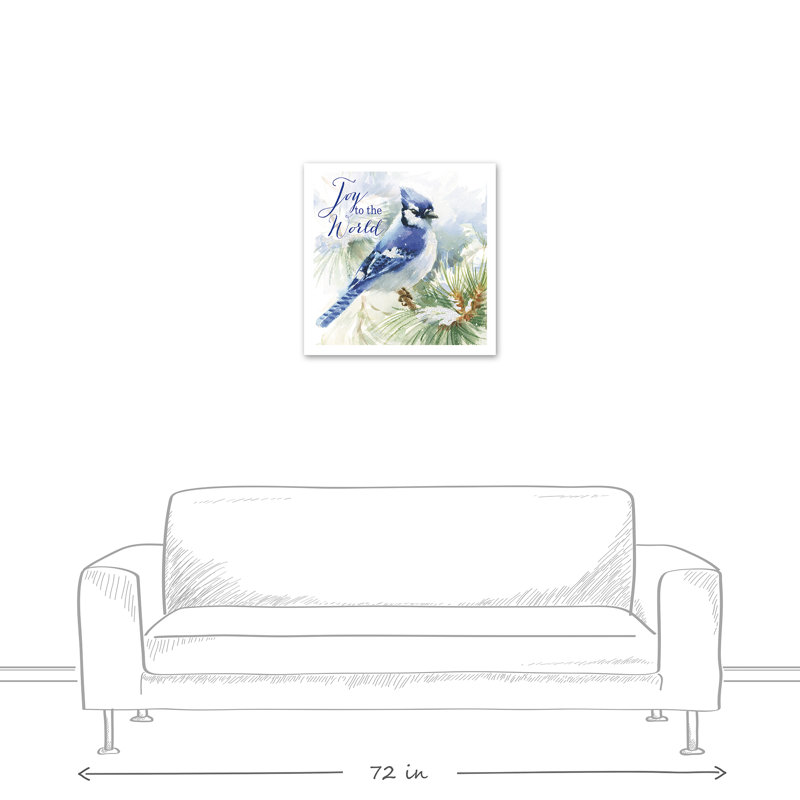 « joy to the world blue jay », reproduction d’impression sur toile