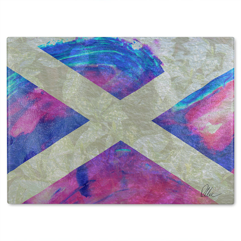 Scotland Flag Glass Chopping Board, 40cm L x 28cm W