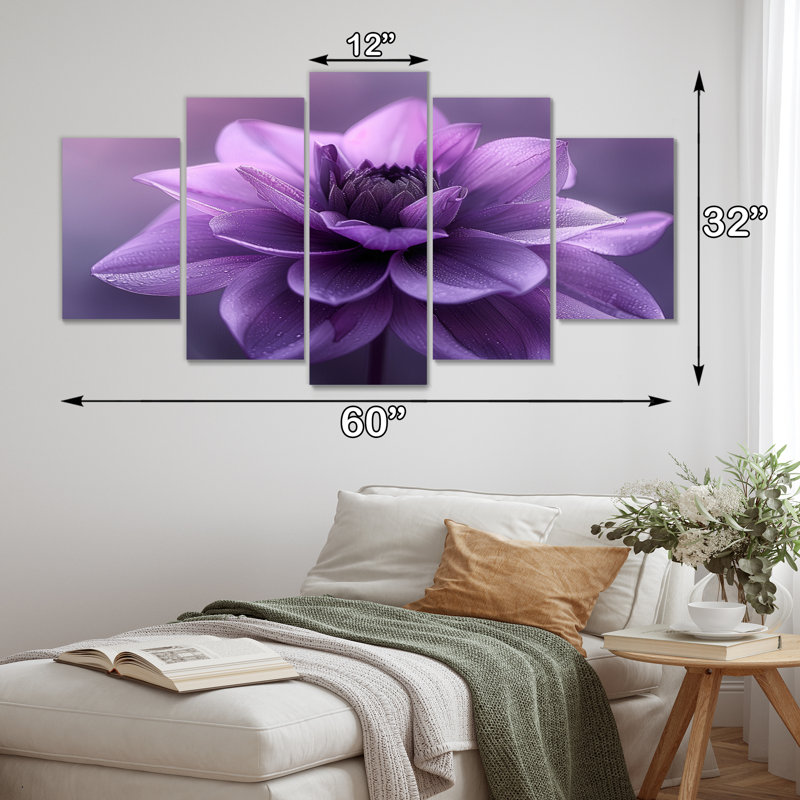 «Mauve Natures Nuance», impression d'art mural Dahlia