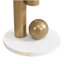 2 tables basses Golden - Modern Living Essentials Tables ovales et rondes avec structure en métal robuste et tiroir en faux marbre synthétique Assemblage facile soulignée de 2 pour la composition illustrée