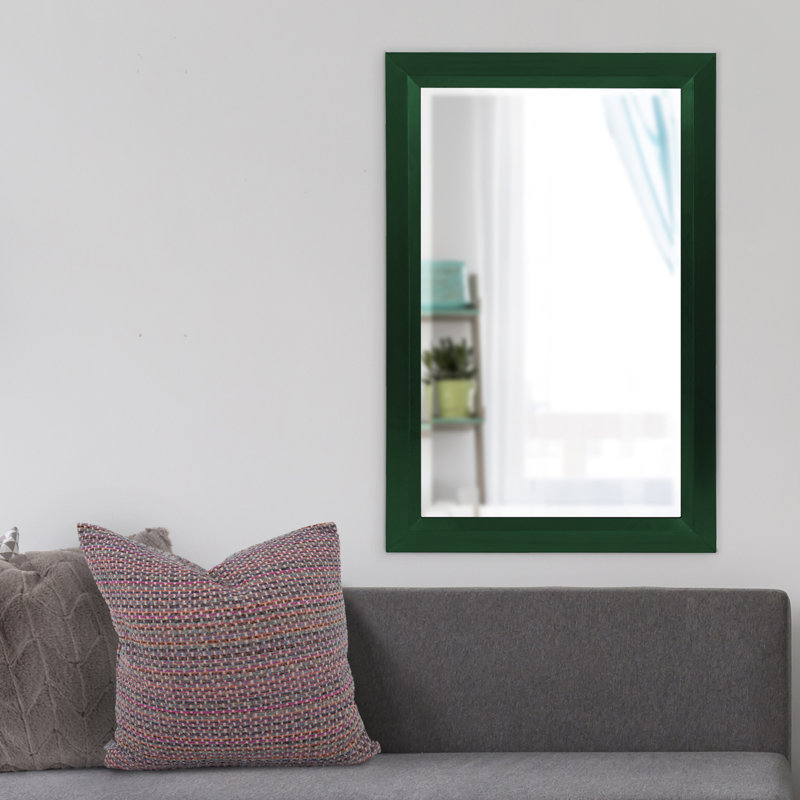 Buschwick Solid Wood Mirror, Hunter Green