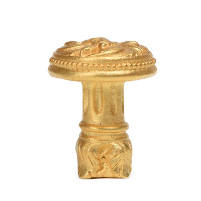 Acanthus & beaded knob with column base Rosette style in Satin