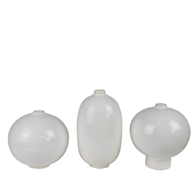 Vases simples, céramique - ensemble de 3 cm: 4 x 4, moyen: 4 x 4,5, lrg: 3 x 5