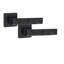 5 Pairs Modern Nova Premium Design Door Handles on Square Rose in Satin Nickel Finish