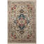 Tapis décoratif multicolore à motif floral et à franges-2848769