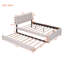 Lit plateforme tapissier avec lit gigogne double Teddy