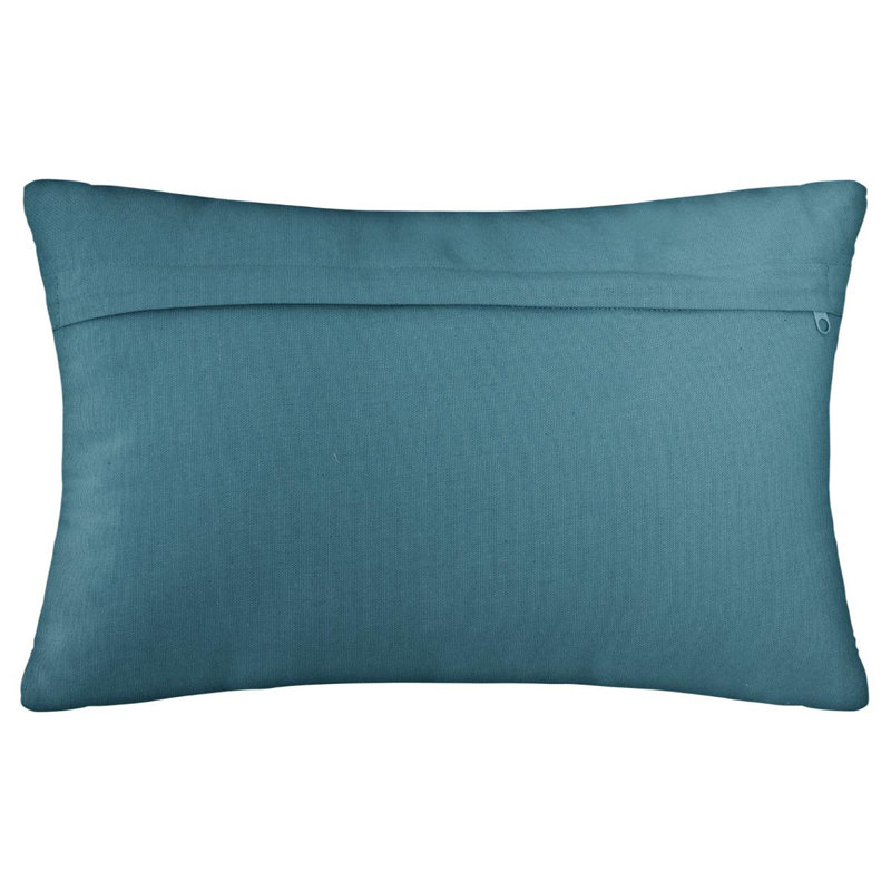 Gus Geometric Rectangular Cushion, Blue Duck