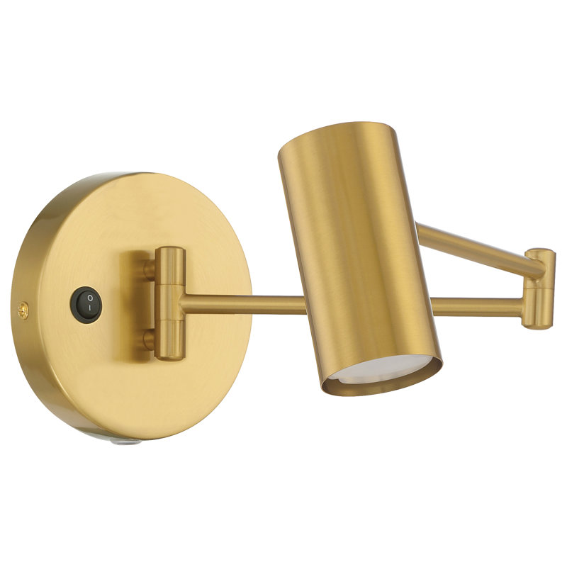 Jakyron Swing Arm Sconce, Antique Brushed Brass