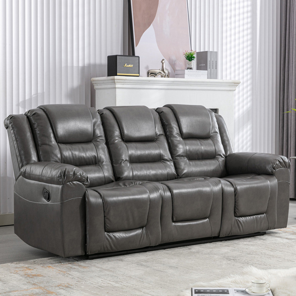 Latitude Run® 84.2'' Faux Leather Reclining Sofa | Wayfair