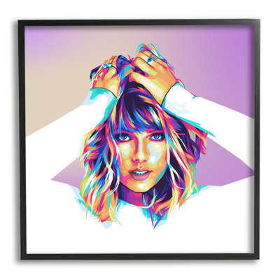 «Modern Taylor Portrait» encadré sur bois par Birch & Ink Print