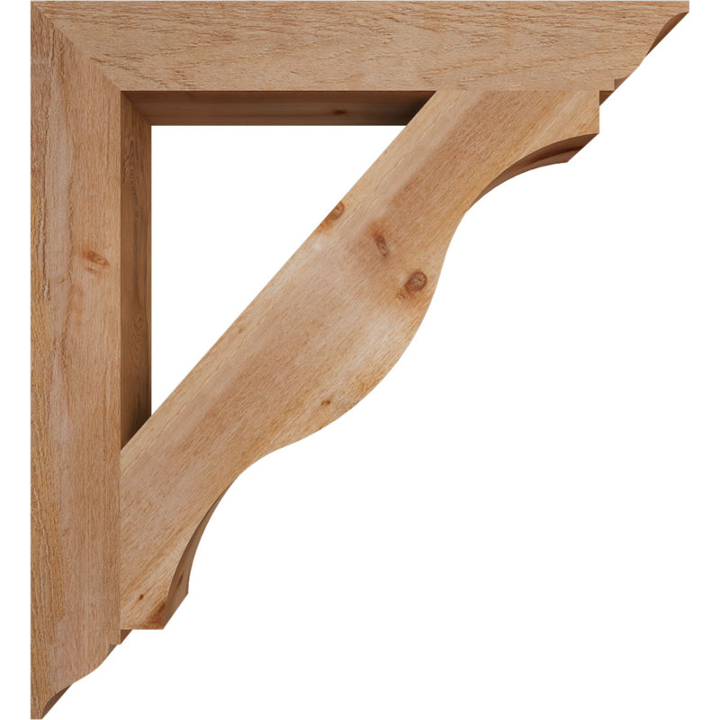 H 6 po x P 6 po Support en bois / corbeau, H 48 po x l 6 po x P 44 po, Cèdre rouge