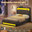 90x190 cm Single Bed with Hydraulic Storage and Charging Station Upholstered Storage Headboard, Space-saving-507162032-505579974