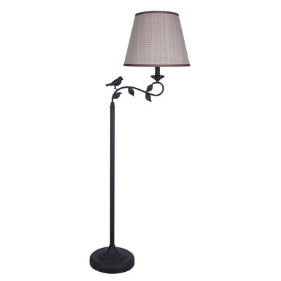 Tiniya 1 Light Floor Lamp With Oil Rubbed Bronze Finish And Cream Shade