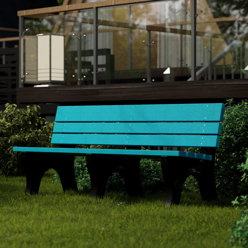 Banc Heritage Park, 6 pi, Bleu / Noir