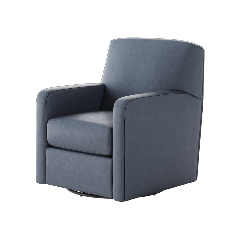 Fauteuil oscillant pivotant Balina Bindi, H 38 po x l 35 po x P 36 po  , Charleston platine