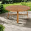 Tables de patio spacieuses en bois d'acacia rustique moderne de 60 pouces pour les repas en famille
