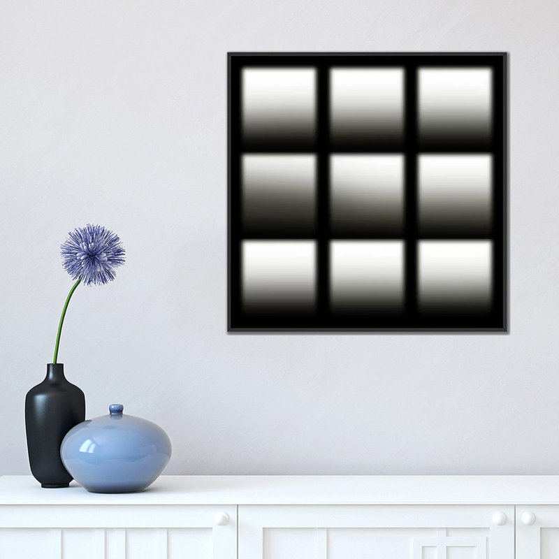 Albree Modern Cuboids II, impression sur toile, H 18 po x l 18 po x P 1,5 po, Toile avec cadre flottant noir, Non mat