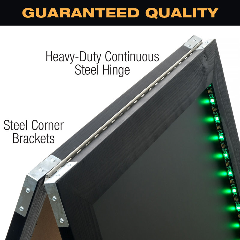Freestanding Steel Magnetic Chalkboard, Black