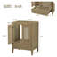 24" Bathroom Vanity Without Sink, Base Only, Rattan Cabinet With Doors And Drawer, Solid Frame And MDF Board, Natural