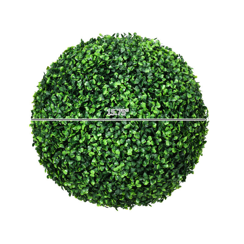 Boules artificielles 15,75 ", 2 arbres protégés et colorés, ignifuge, H 15,75 po x l 15,75 po