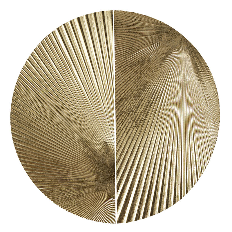 Demi-lune, art mural en métal, 2, feuille d'or rehausse l'esthétique, idéale pour les décorations d'intérieur polyvalentes