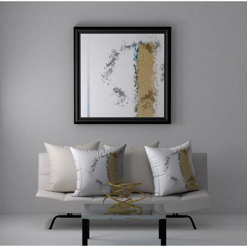 Housse de coussin décorative carrée glamour et insert, 24" X 24"