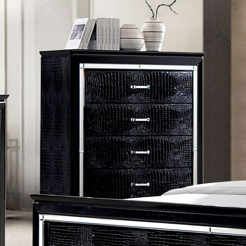 Commode contemporaine Bellanova, noir, Noir