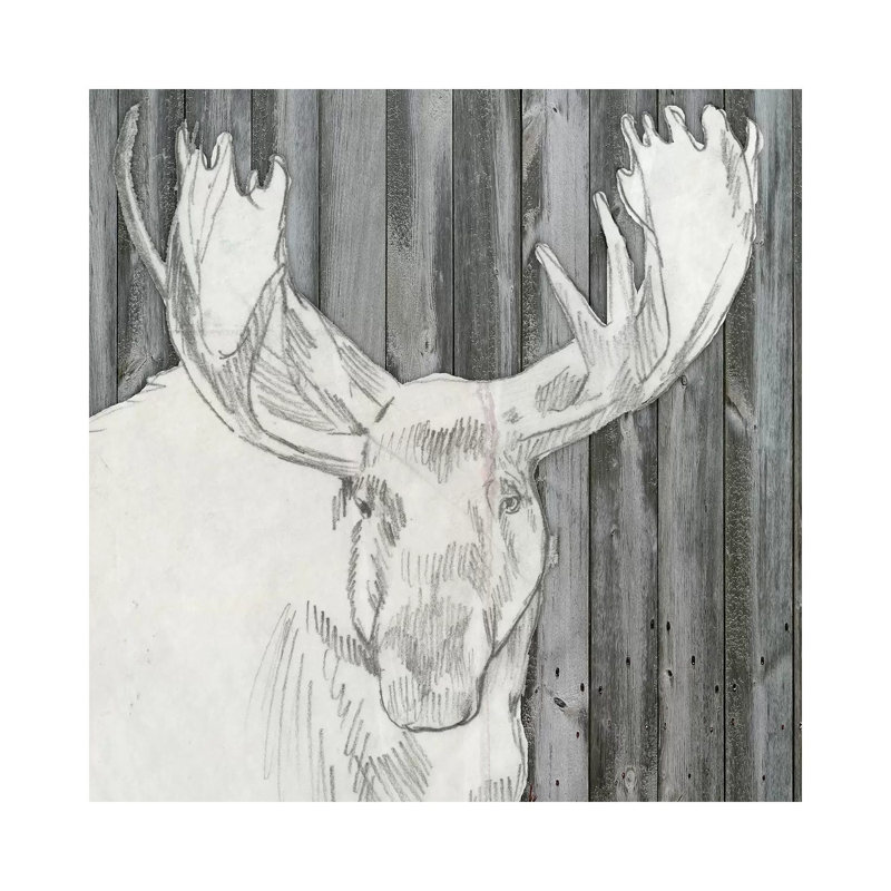Barnwood Lodge Sketch II by Jennifer Goldberger - Wrapped Canvas Print, 45.72 cm H x 45.72 cm W