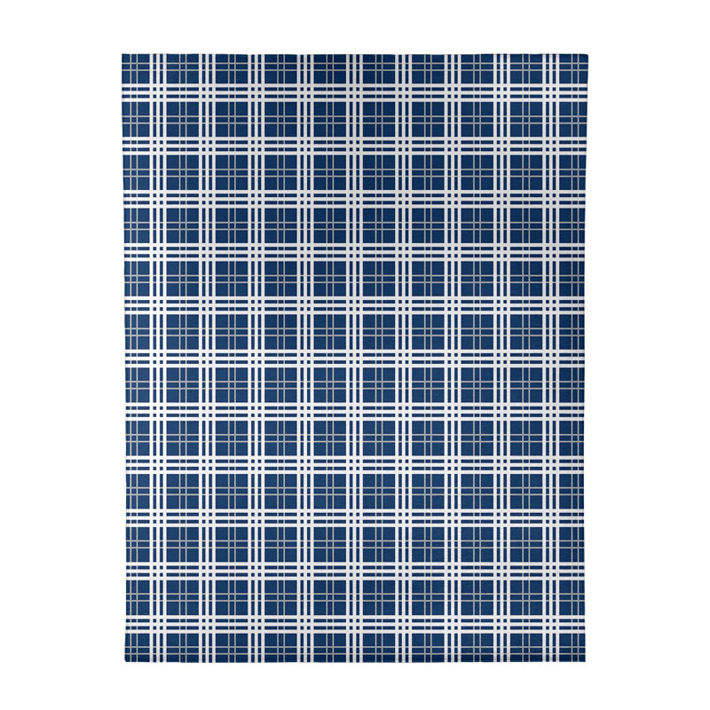 Tapis à carreaux bleu, Rectangle 9 pi x 12 pi