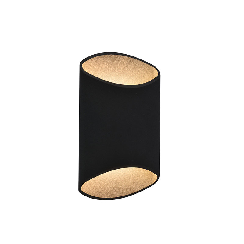 LED Outdoor Sconce, 12" H x 7" W x 4.7" D, Black