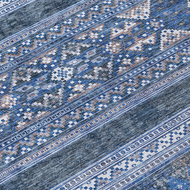 Tapis rond lavable intérieur sud-ouest 8 pi HomeRoots