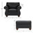Macalla 47" Wide Armchair and Ottoman-532649587