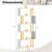 Geometric Bookcase S-Shaped Bookshelf w/ Metal Frame Gold-796637932