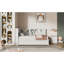 Lit de jour en bois avec tablettes de rangement, USB et lit gigogne-643197293