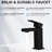 Matte Black Single Hole Bathroom Faucet With Pop - Up Drain And Water Supply Hoses, Rust , Saving, Lever For Temperature & Flow Regulation, Self Installation Handle Sink Faucet, Solid Brass-121597177