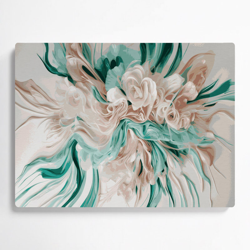 «Lyrical Abstraction», art mural gris en métal, H 11 po x l 14 po