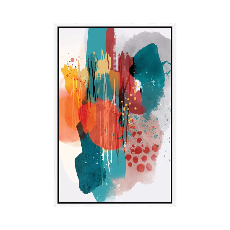 Lyrics - Print on Canvas, White Floater Framed, 101.6cm H x 66.04cm W x 3.81cm D