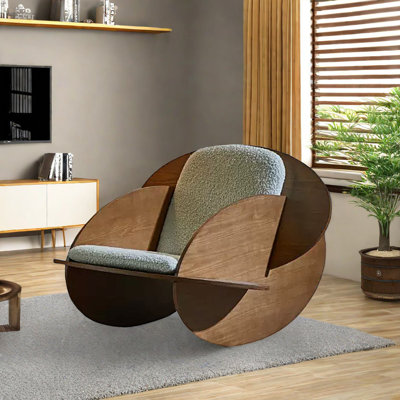 Chaise berçante en sherpa Modern Fashion