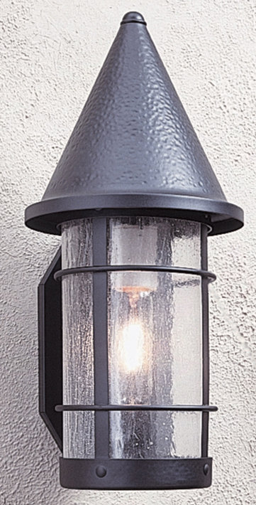 Valencia Wall Light, 15.63" H x 7.25" W, Rustic Brown, Clear Seedy
