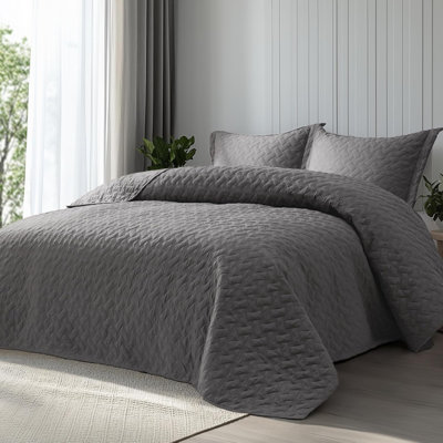 Best Seller Quilted Blanket - Textured Weave Pattern, Airy Lightweight Bed Covering