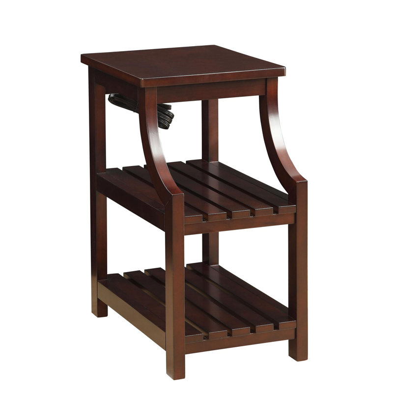 Table d'appoint Wasaki, Espresso, H 24,5 po x l 15,5 po x P 19,5 po