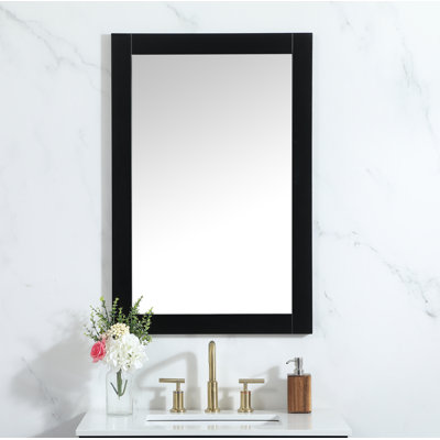 Rosenow Wood Flat Wall Mirror